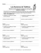 Spanish Telephone Number Conversation