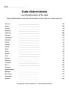State Abbreviations AL MO