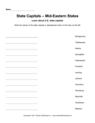 State Capitals Alphabetize Mid-Eastern