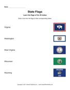 State Flags VA WY