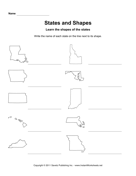 States Shapes LA MO