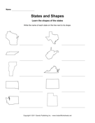 States Shapes WI UT