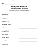 Synonym Or Antonym 2