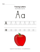 Tracing Letters A 