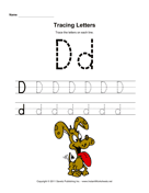 Tracing Letters D 