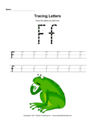 Tracing Letters F 