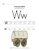 Tracing Letters W 